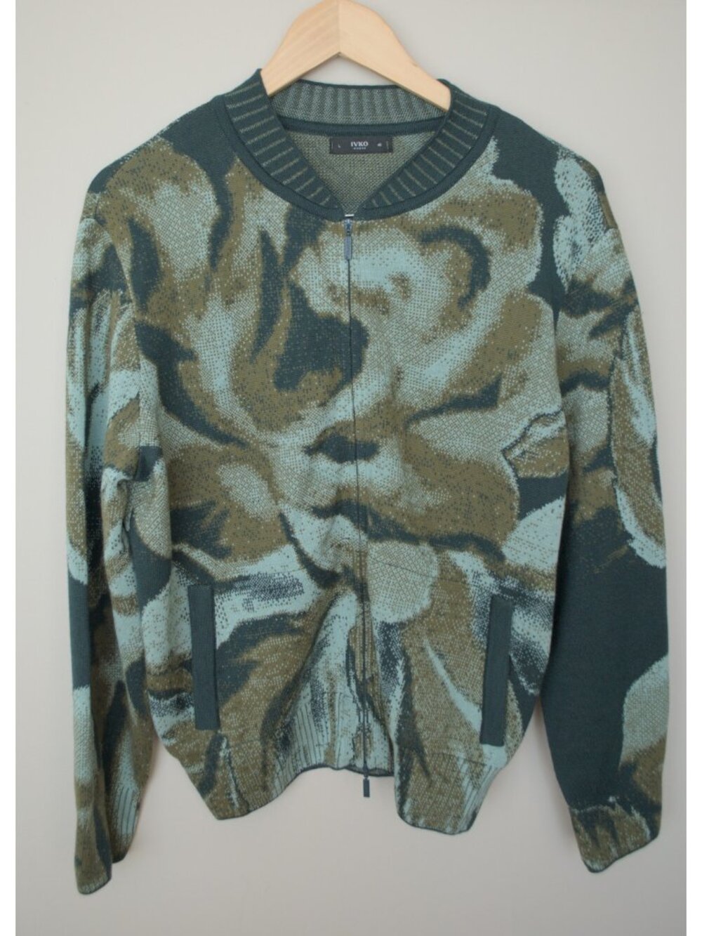 IVKO knit bomber jacket furnishing florals pattern size L/40